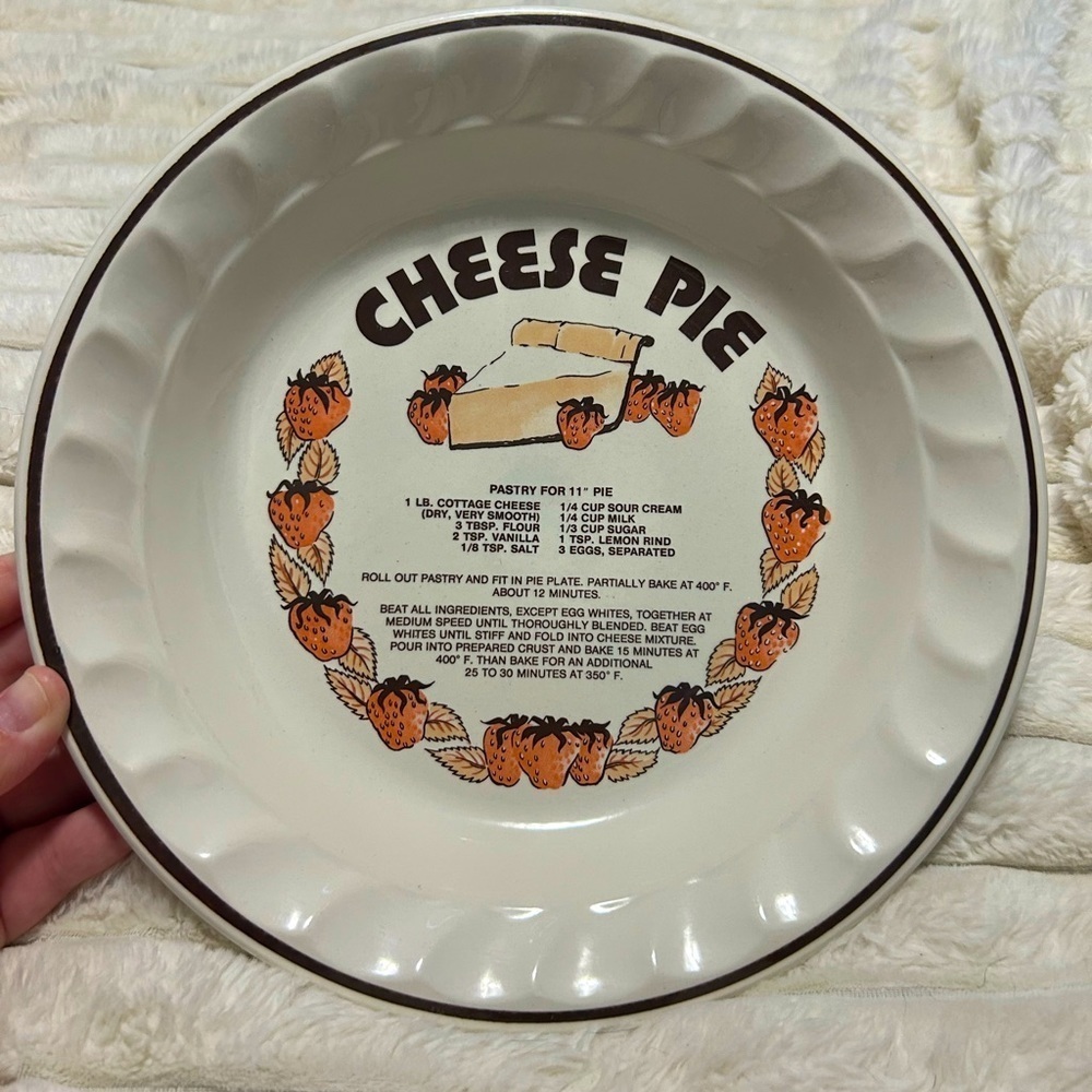 1984 Festival Cheese Pie Recipe Plate